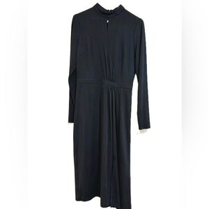Ted Baker Classic Navy Keyhole Long Sleeve Dress